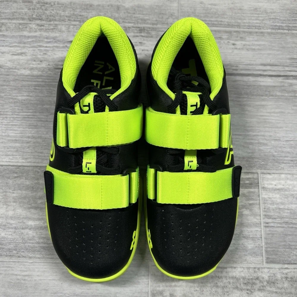 TYR L-1 Lifter Limited Edition Lifting Shoes, Black Attack Yellow, M 10 / W 11.5